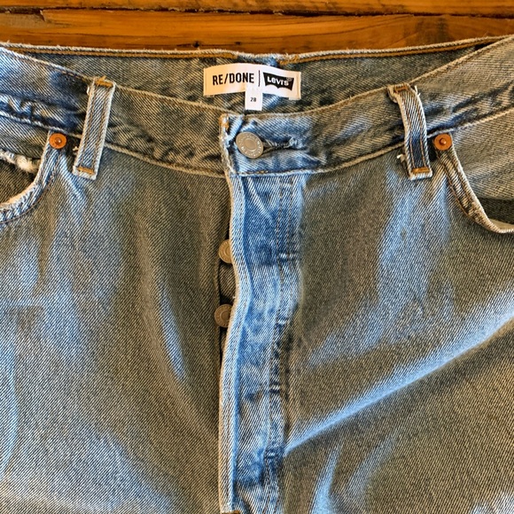 Re/done High Rise Ankle Crop Reconstructed Levi’s - Picture 6 of 12